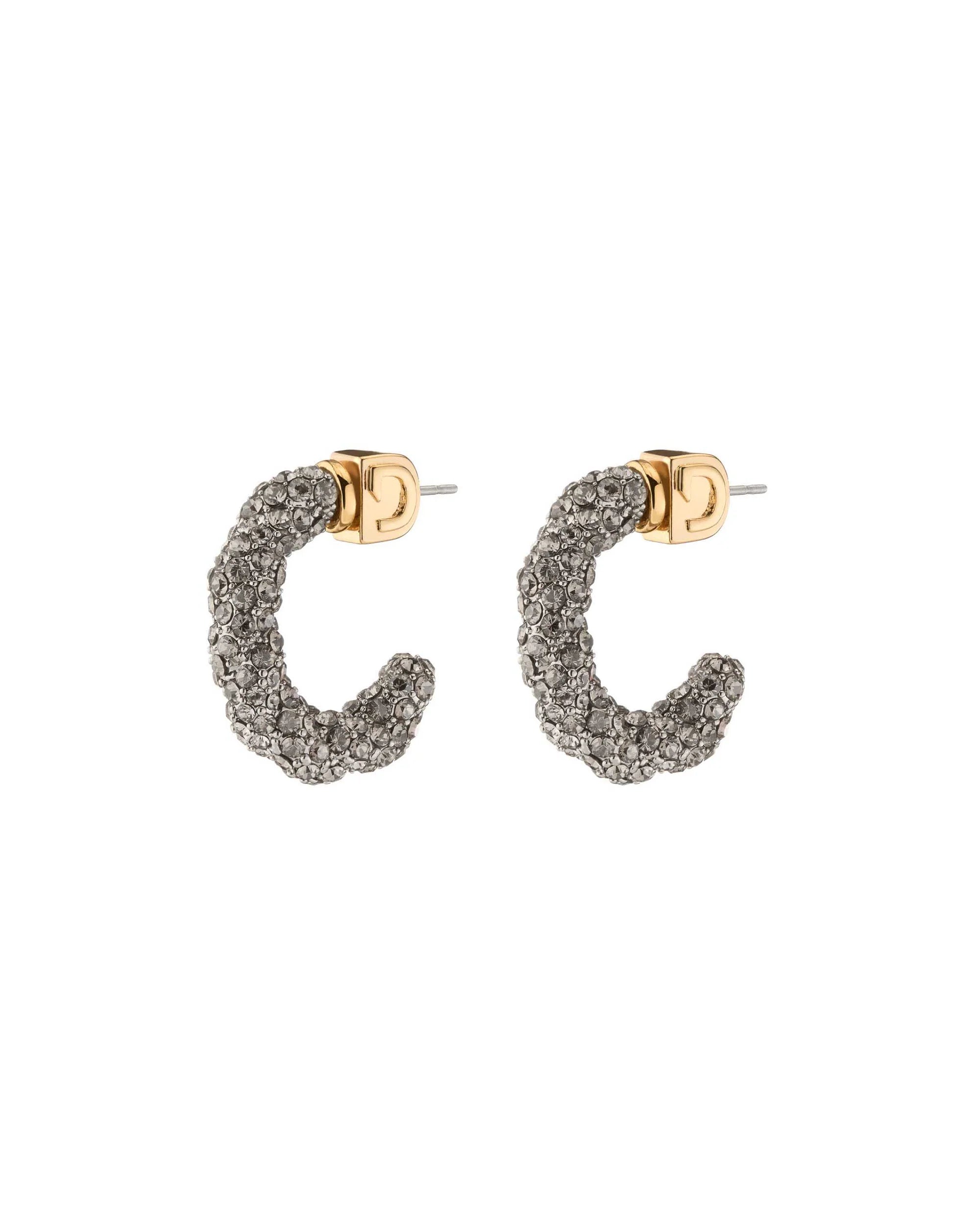 Luna Braided Pave Earrings