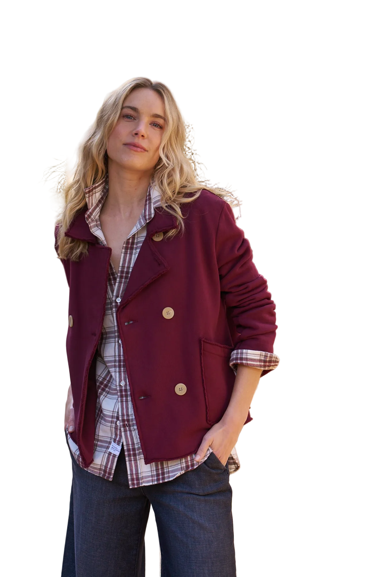 Cropped Sweatshirt Peacoat