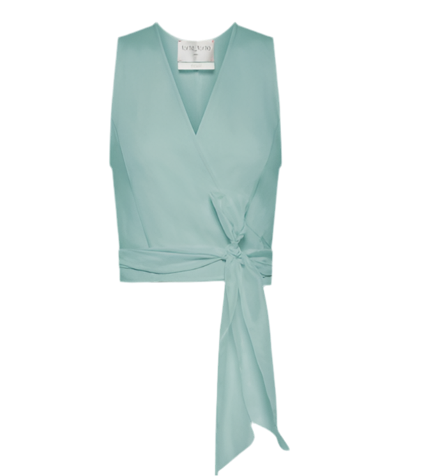 Linen Canvas Crossed Top