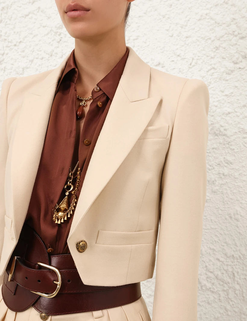 Hypnotic Cropped Wool Blazer