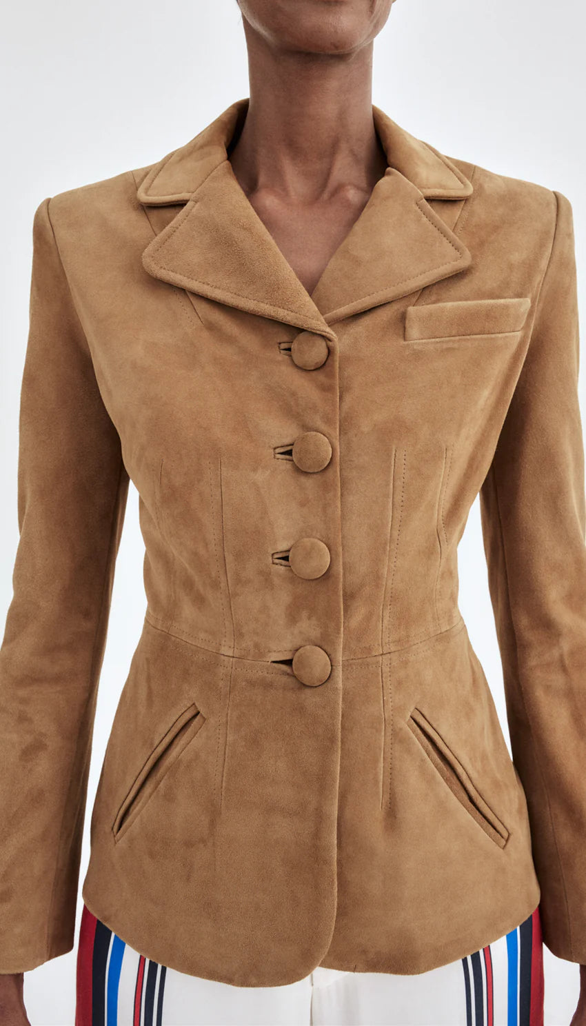 Shrunken Suede Blazer