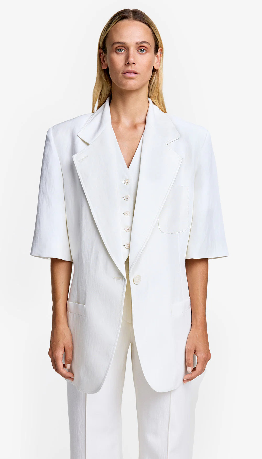 Short Sleeve Oversized Blazer