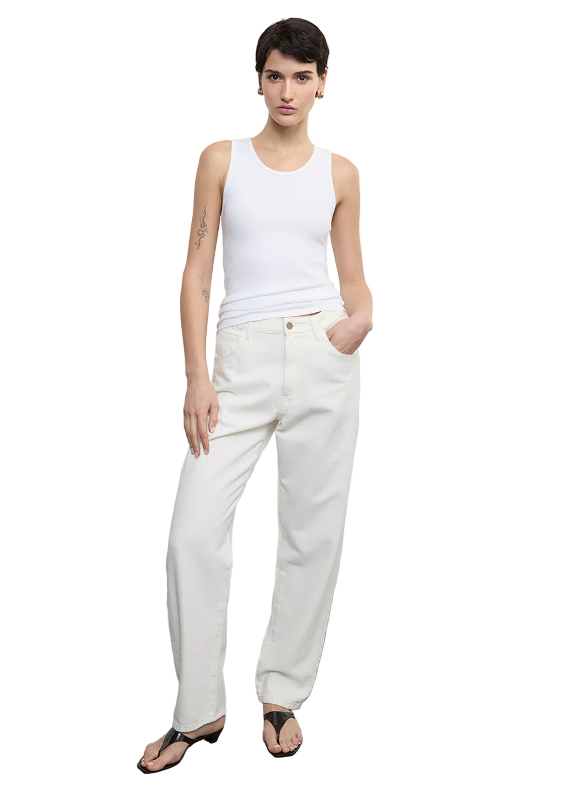 Cotton Rib Scoop Tank