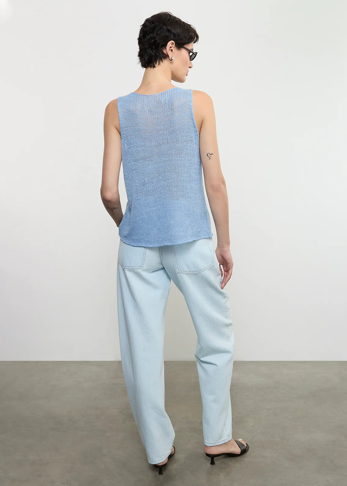 Linen Open Knit Tank