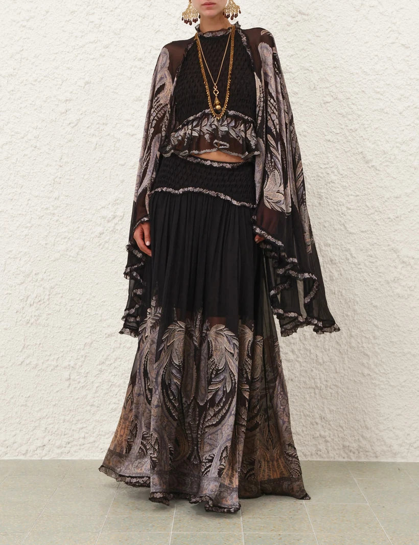 Dream Burnout Maxi Skirt