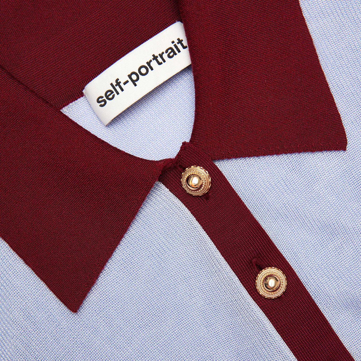 Blue Viscose Knit Bodysuit