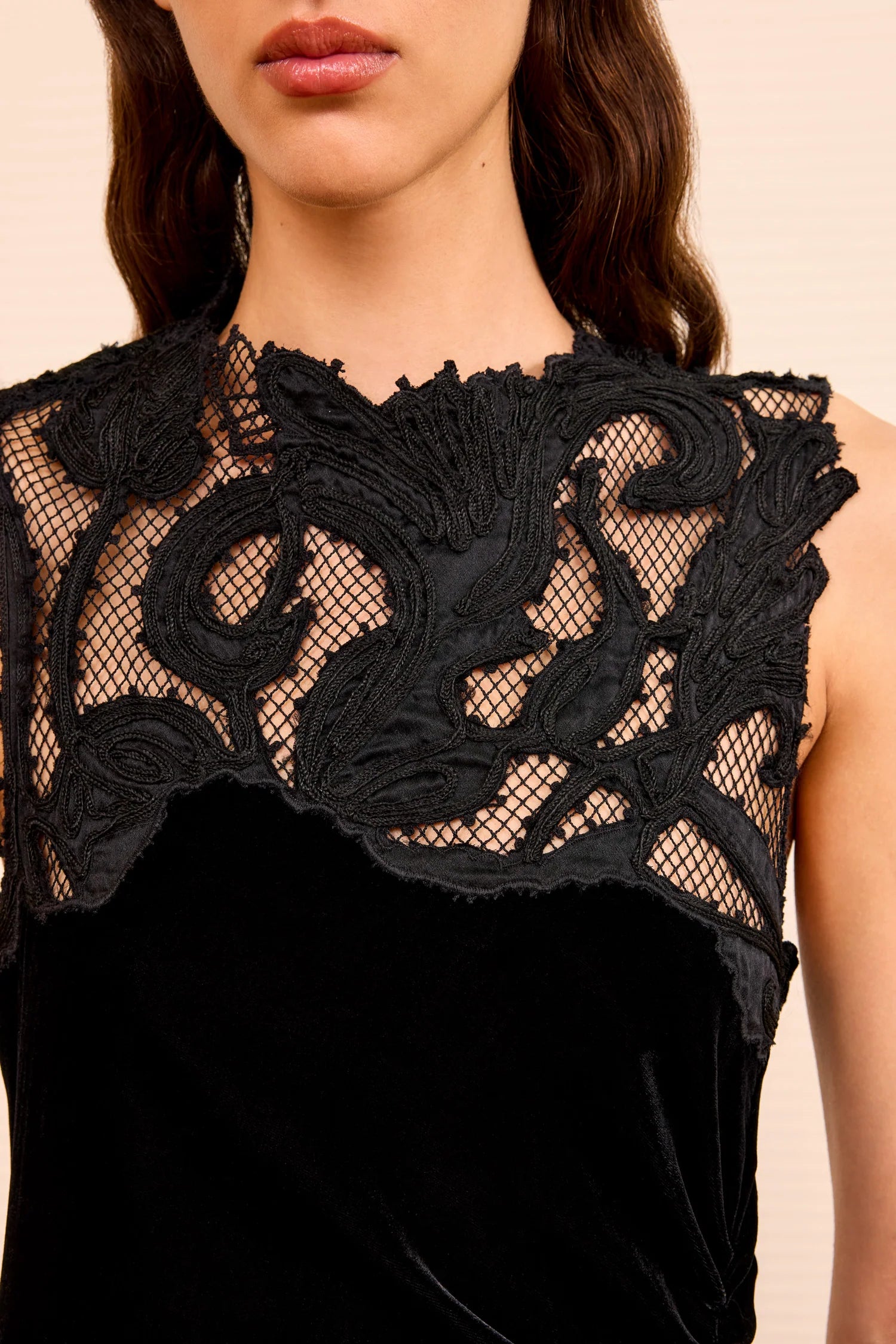 Rosaria Embroidered Ruched Dress