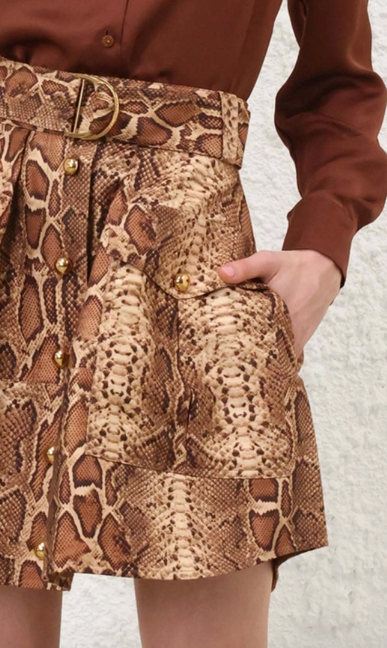 Hypnotic Utility Mini Skirt