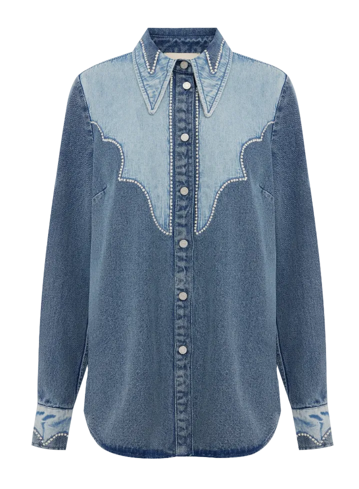 Jesse Denim Applique Shirt