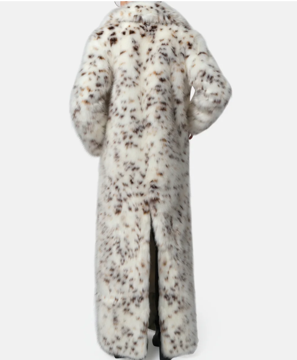 Gabrielle Snow Leopard Maxi Coat