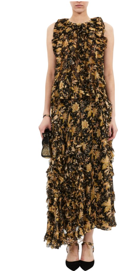 Sabra Cascading Ruffle Top