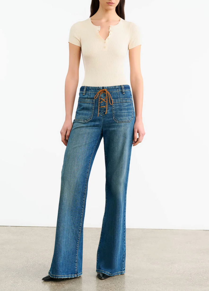 Florence Lace Up Jean