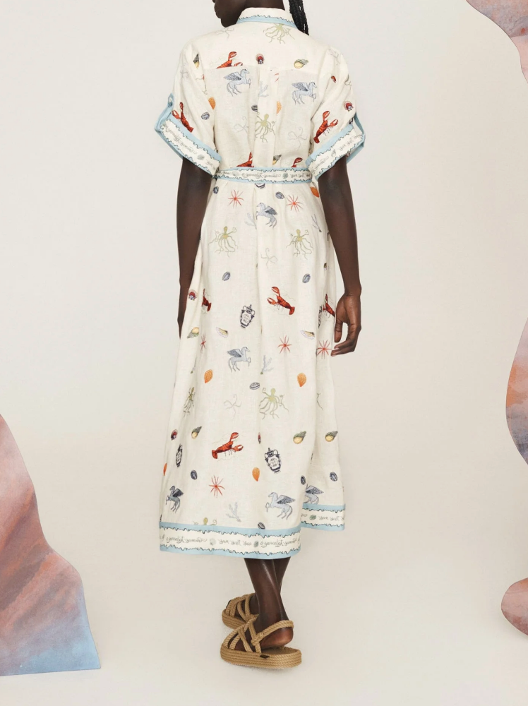 Sandy Embroidered Shirtdress