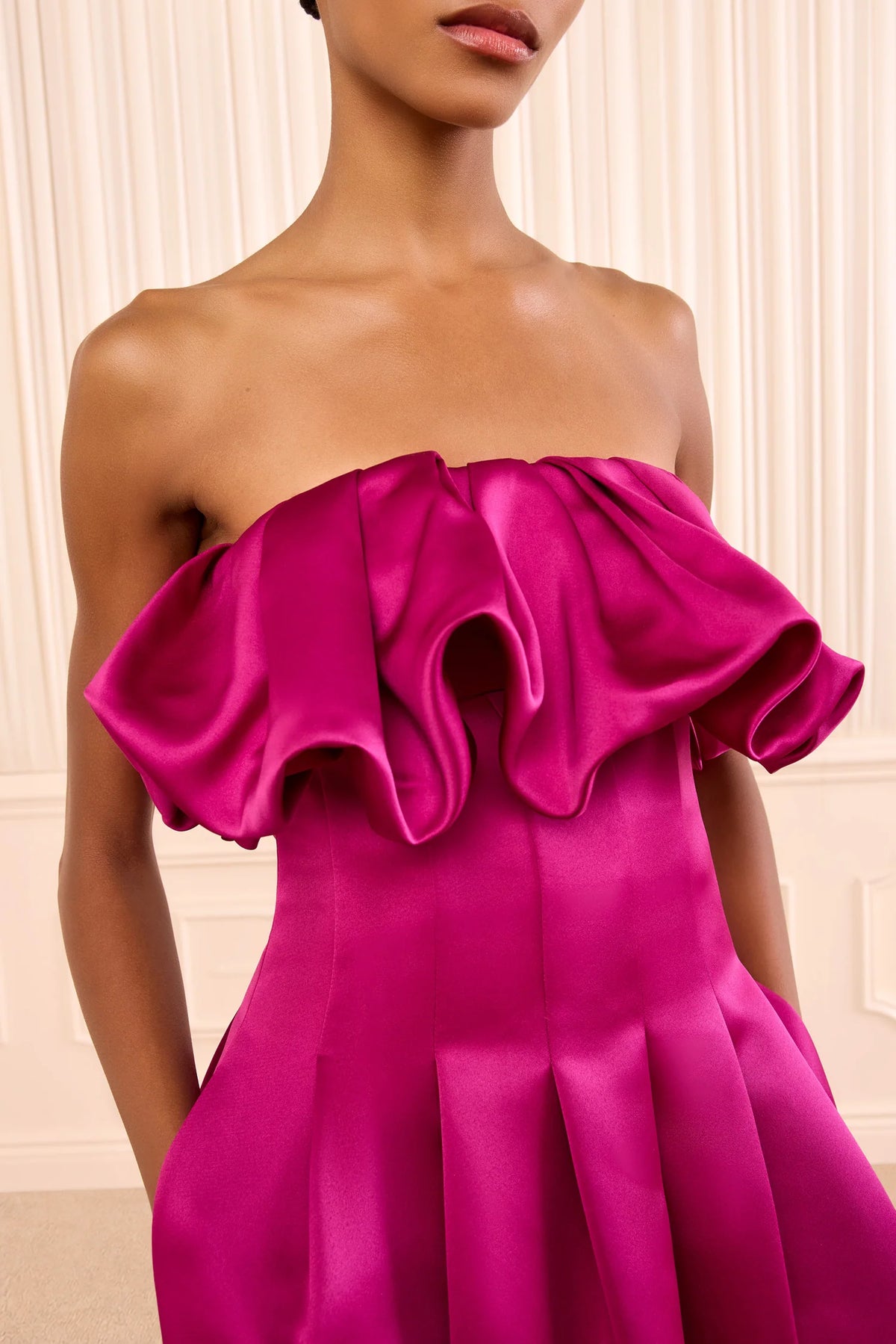 Cosima Strapless Satin Dress