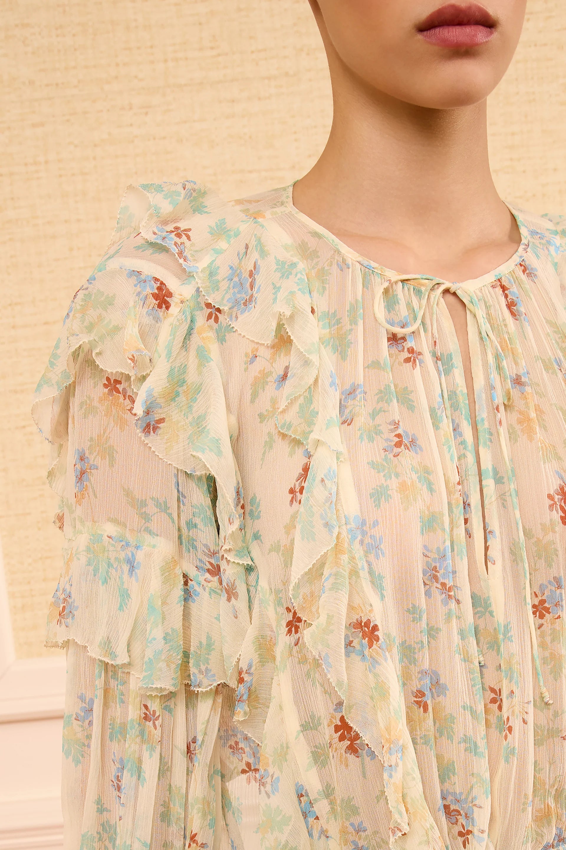 Delfina Long Sleeve Silk Blouse