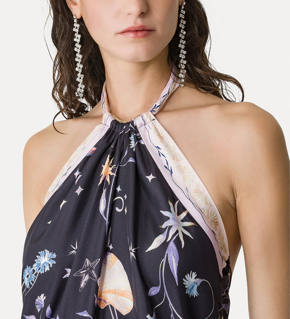 Deliverance Twill Back Neckline Dress