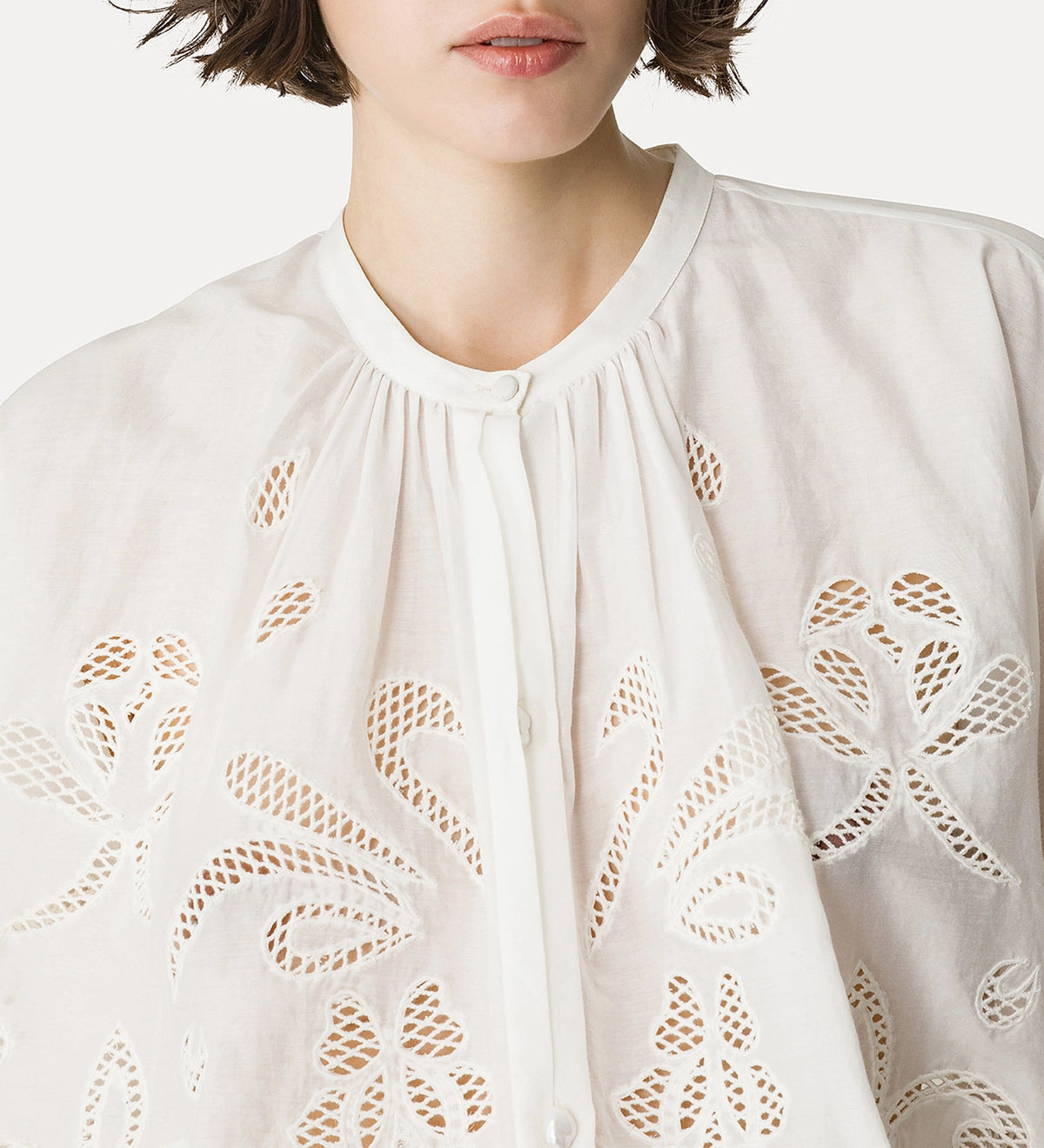 Lunamaris Embroidery Voile Bohemian Shirt
