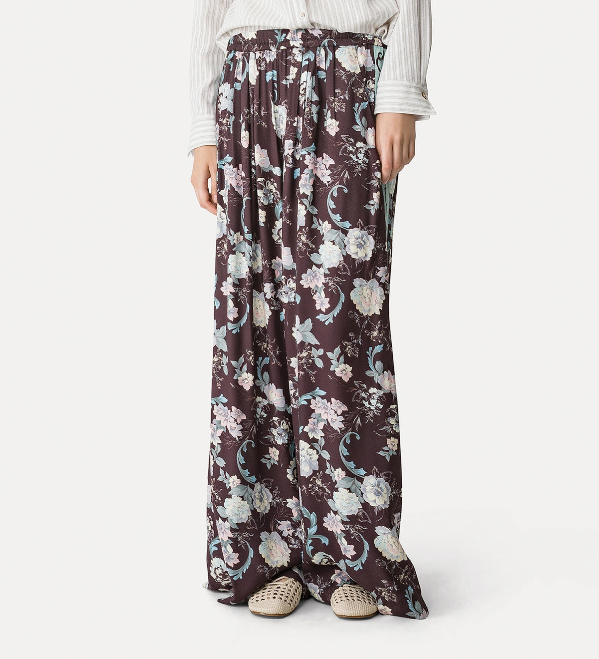 Peonia My Love Fluid Jcquard Elasticated Pants