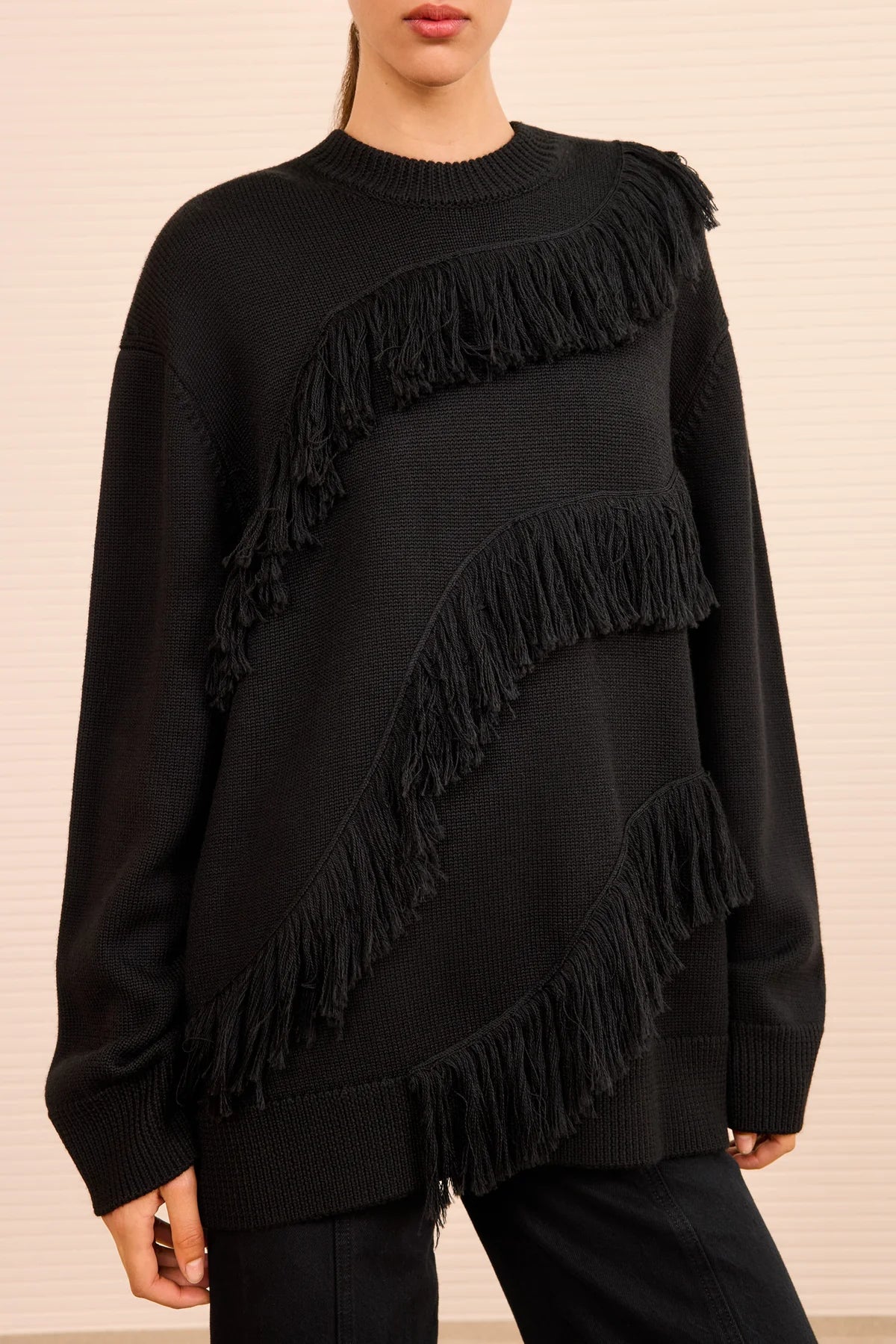 Ina Oversized Pullover w/ Fringe