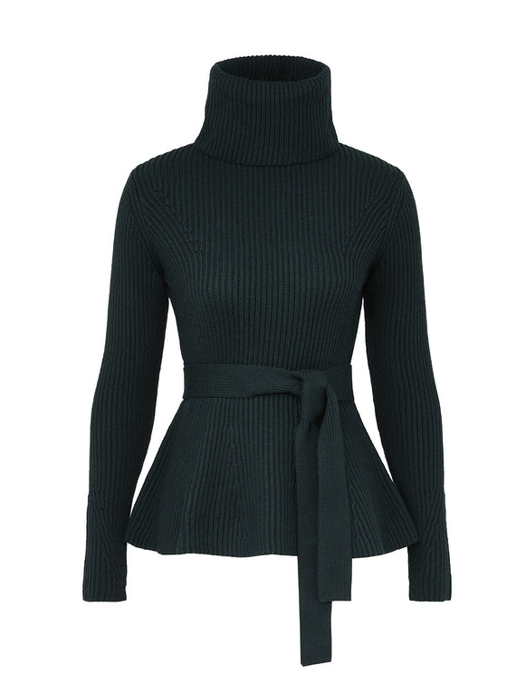 Illustration Peplum Sweater - M