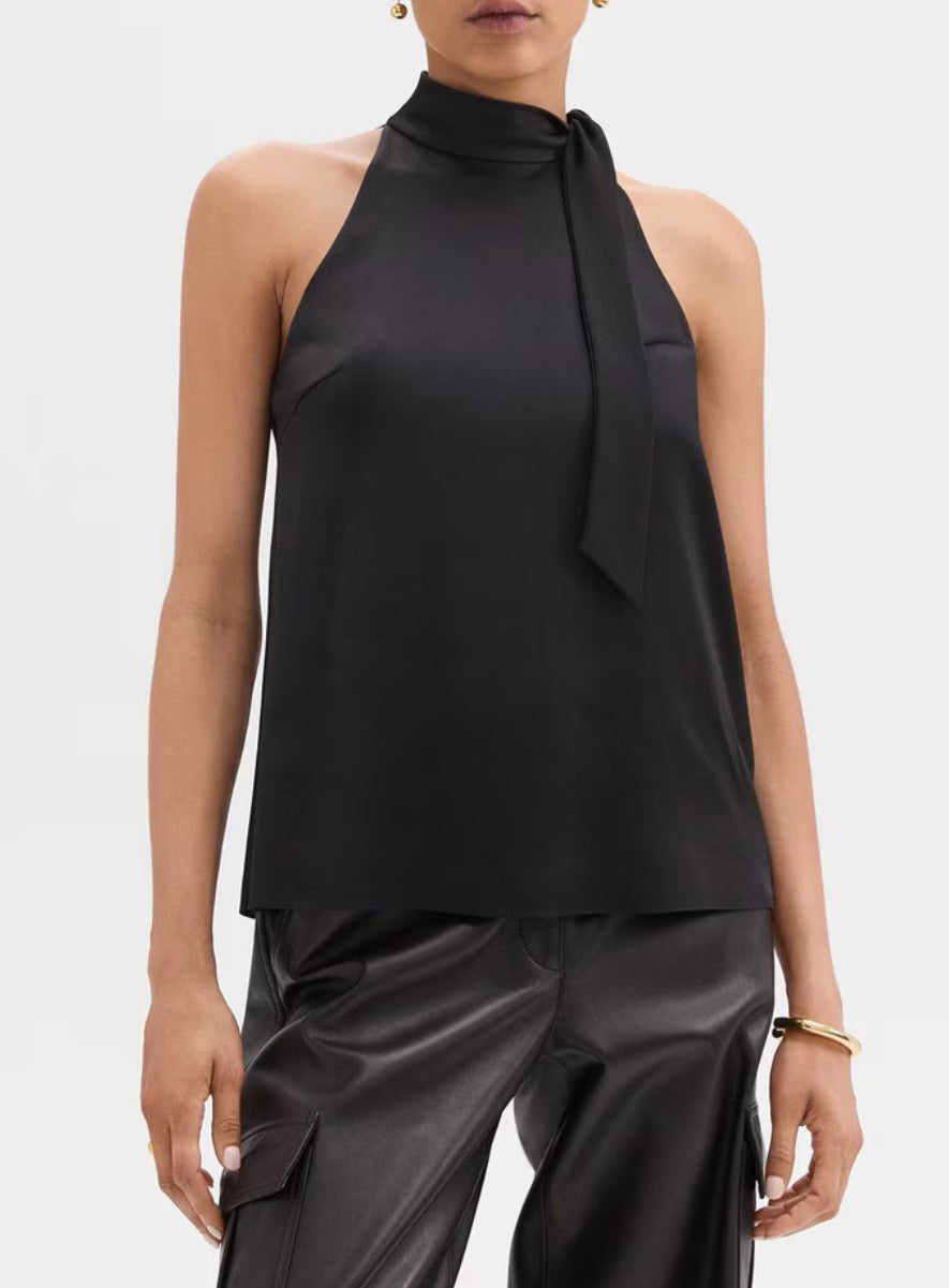 Side Tie Halter Blouse