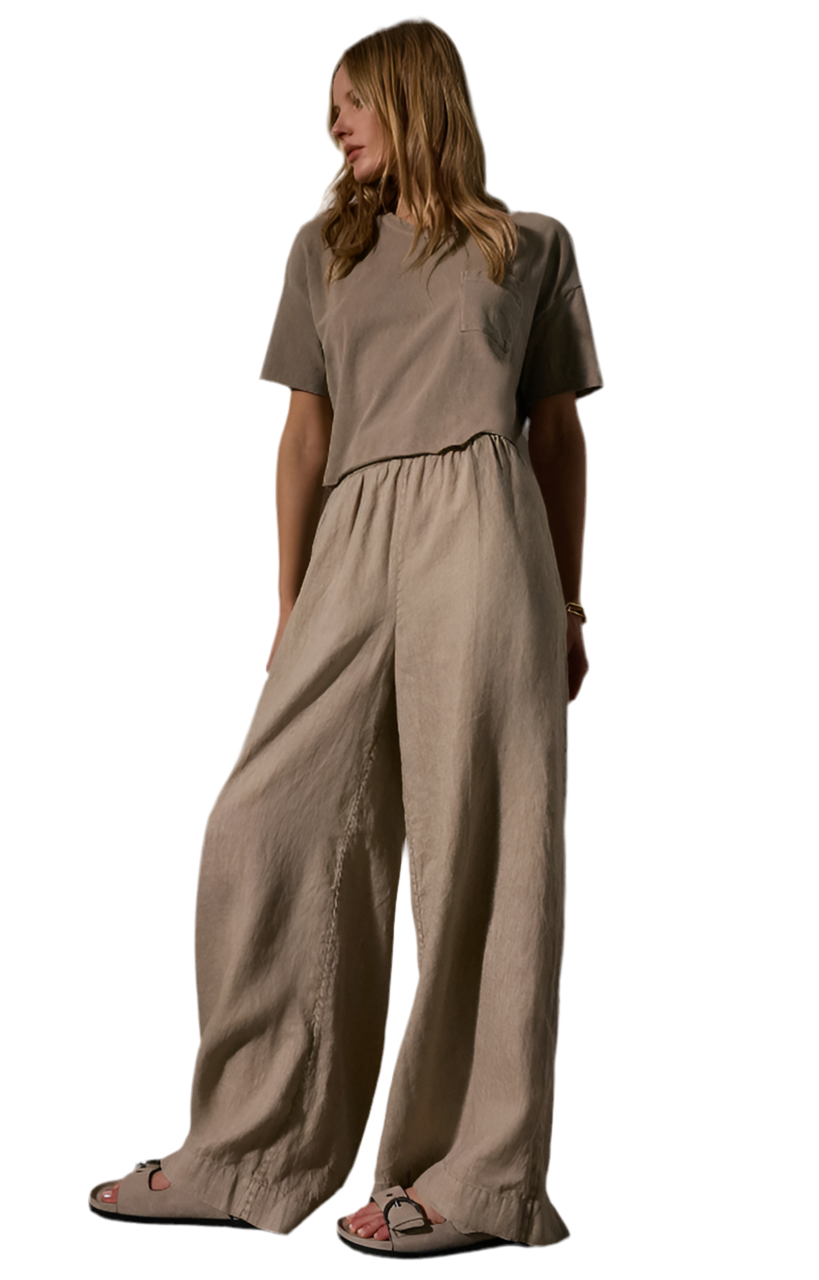 Lightweight Linen Wide Leg Pant