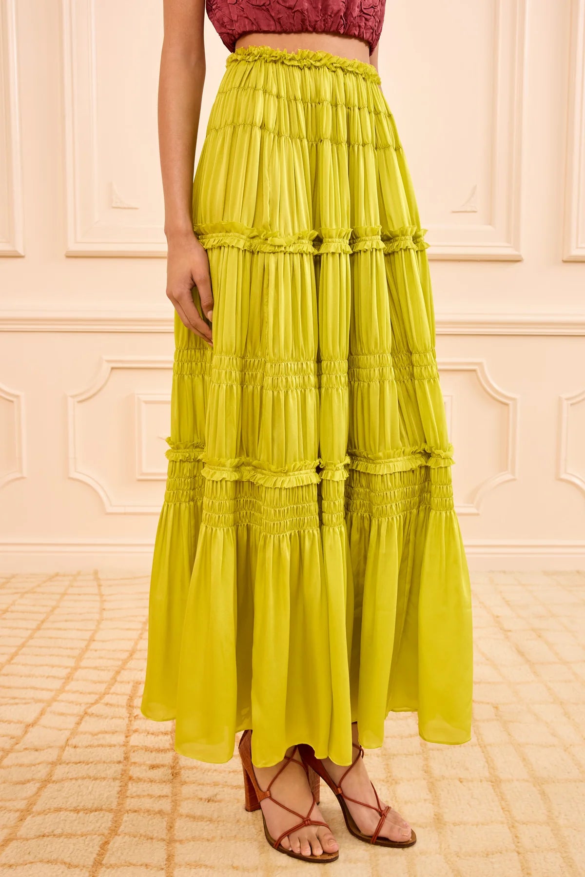 Virginie Silk Skirt