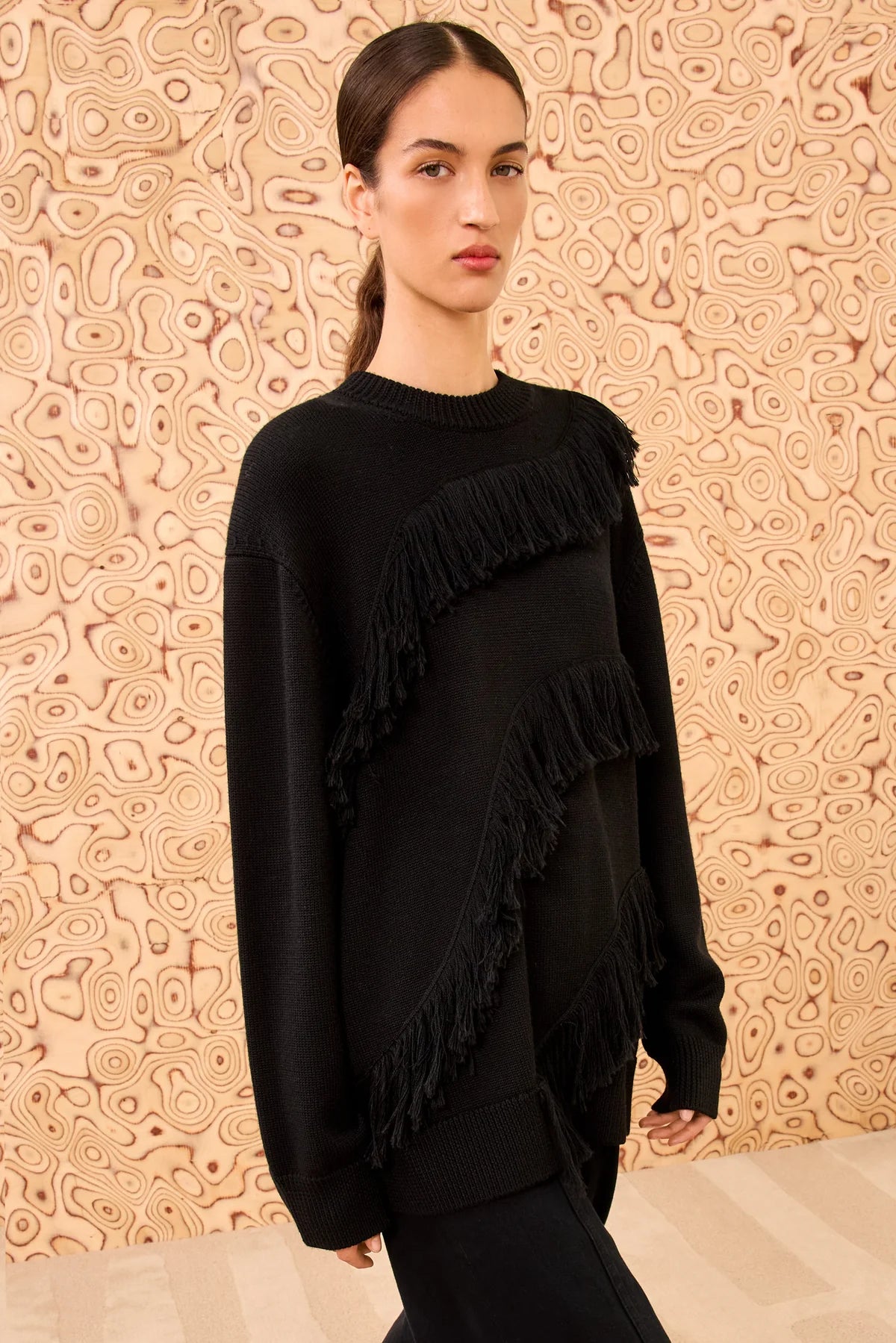 Ina Oversized Pullover w/ Fringe