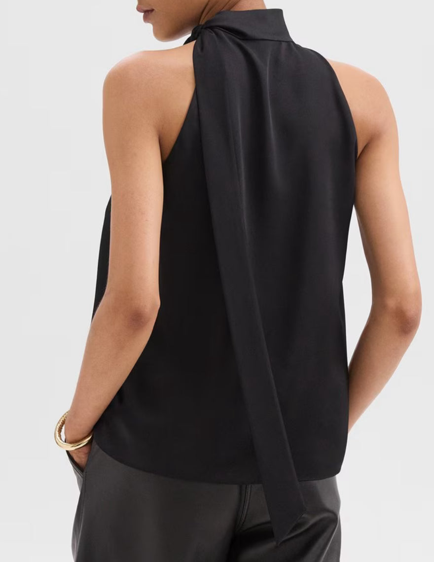 Side Tie Halter Blouse