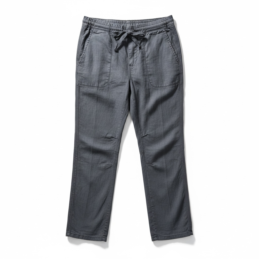Garment Dye Linen Soft Drape Pant