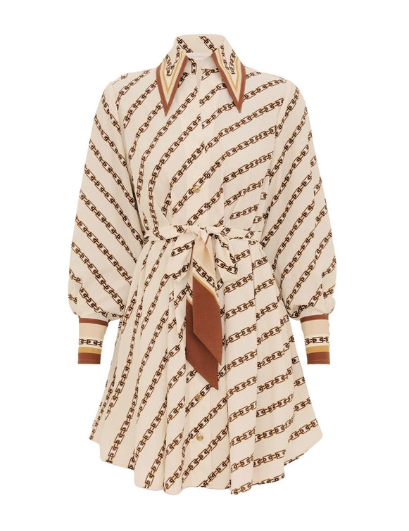 Tuck Mini Shirt Dress