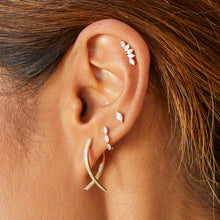 Load image into Gallery viewer, 14ky Marquise Stud Earring
