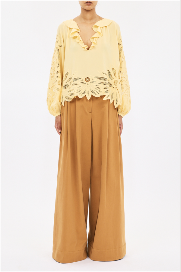 Adonis LS Silk Applique Blouse