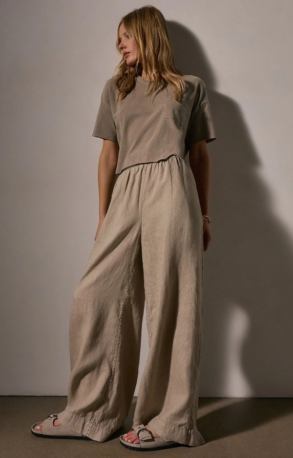 Lightweight Linen Wide Leg Pant