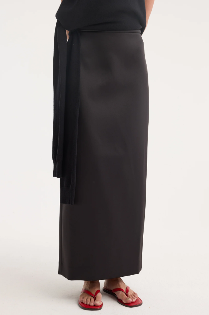 Column Satin Skirt