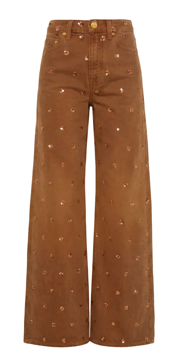 The Willow Embellished Wide Leg Jean