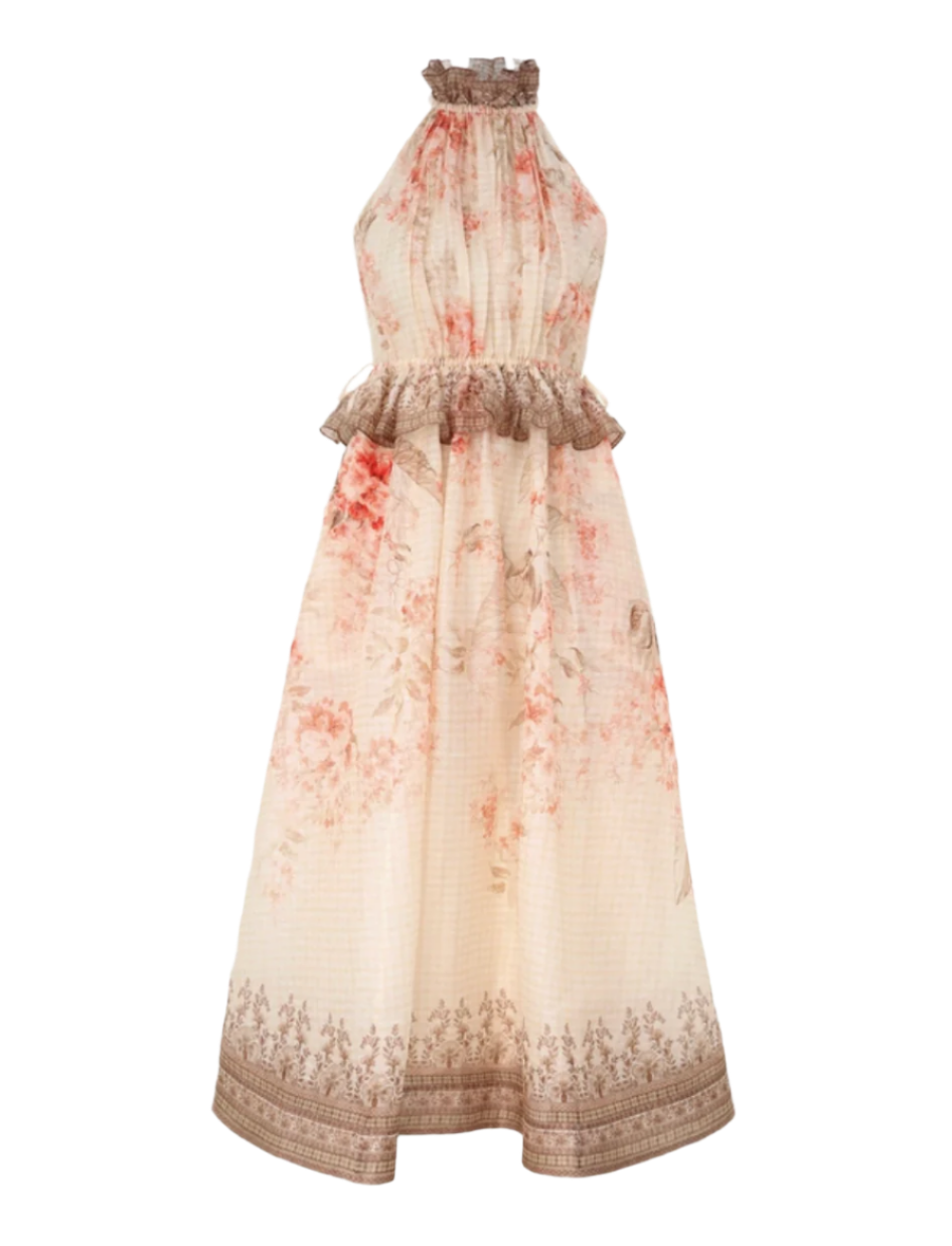 Illuminate Halter Midi Dress