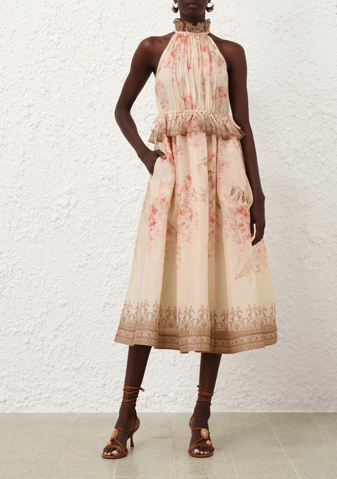 Illuminate Halter Midi Dress