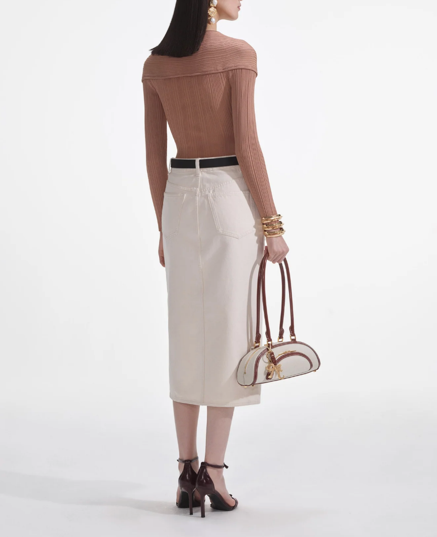 Ribbed Knit Wrap Top