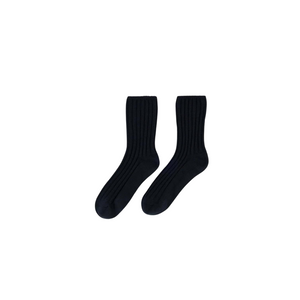 Cashmere Cotton Ribbed Socks
