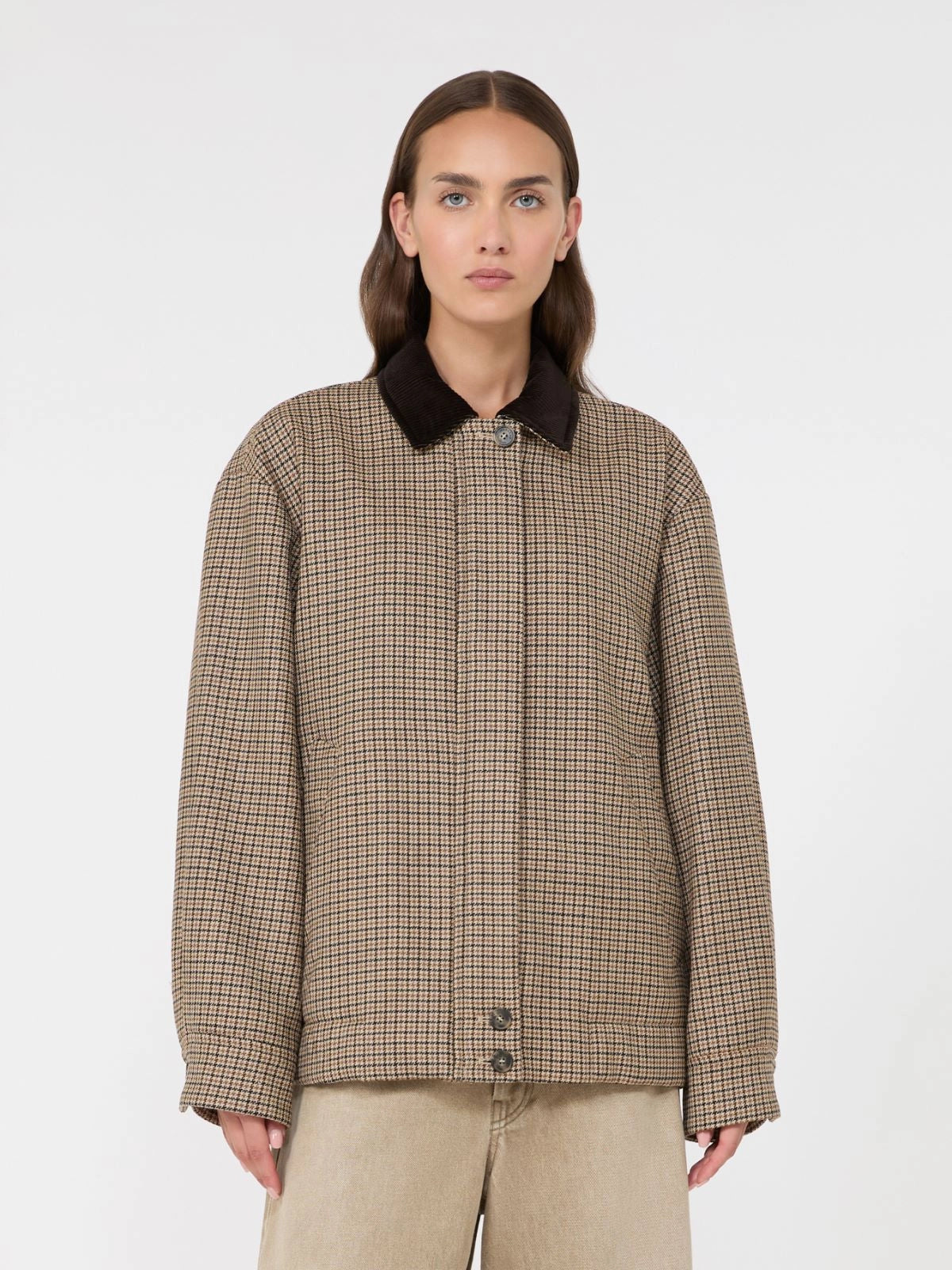 Houndstooth Bomber Jacket
