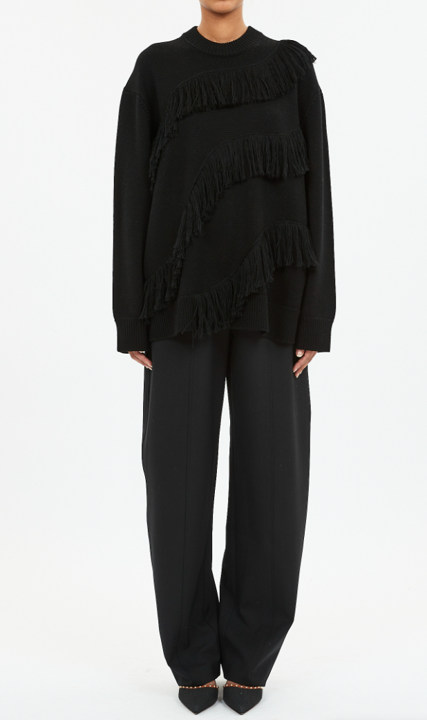 Ina Oversized Pullover w/ Fringe