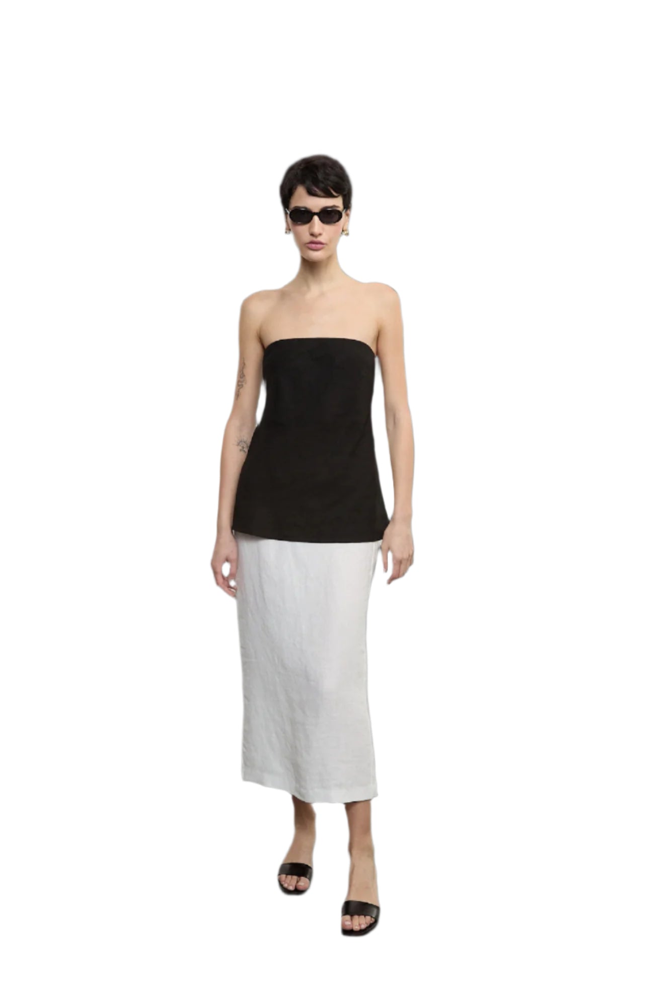 Linen Strapless Tunic